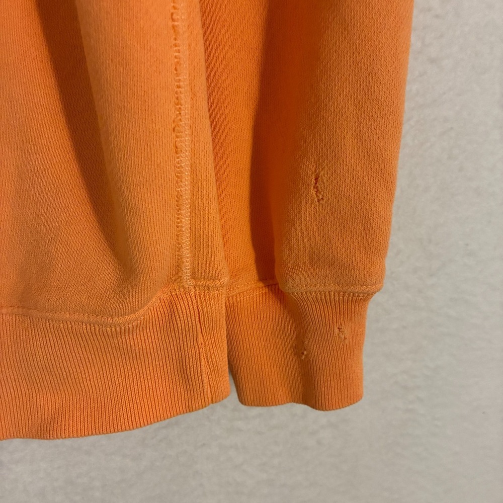 Peanuts x Marc Jacobs Franklin Sweatshirt Size S Orange Distressed Charlie RARE - Picture 7 of 13